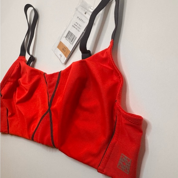 Natori TIGER LILY/IRON GREY Zen Contour Convertible Sports Bra - Picture 3 of 8